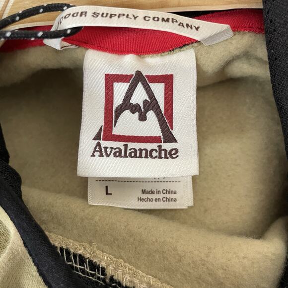 Avalanche Outdoor Supply Company Men's Graphic Hoodie Sweatshirt Beige Large - Picture 11 of 11